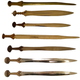 Replica swords used in the new study.